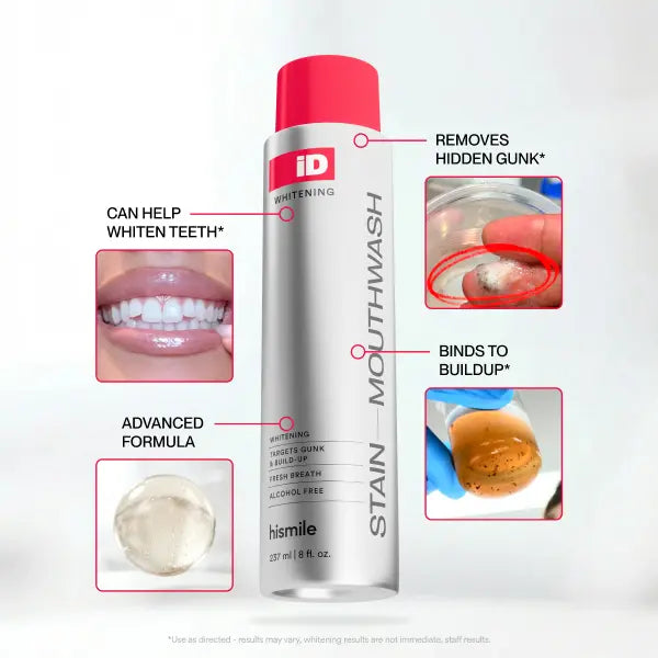 HiSmile iD Stain Whitening Mouthwash 237ml-A0024