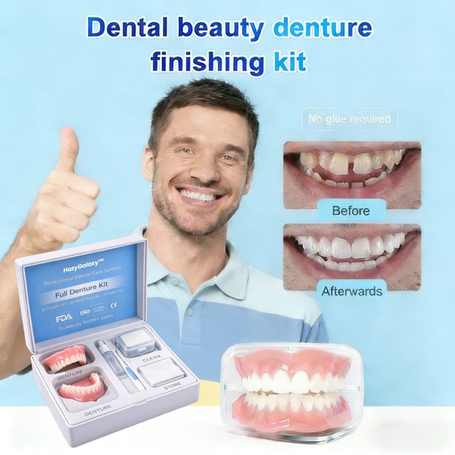 '-🦷 HazyGalaxy™ Custom-Fit Dentures ⏰ ENDS TODAY   70% OFF | Smile with Confidence