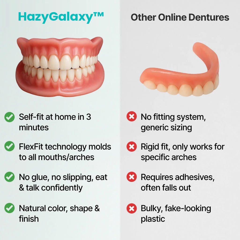 '-🦷 HazyGalaxy™ Custom-Fit Dentures ⏰ ENDS TODAY   70% OFF | Smile with Confidence